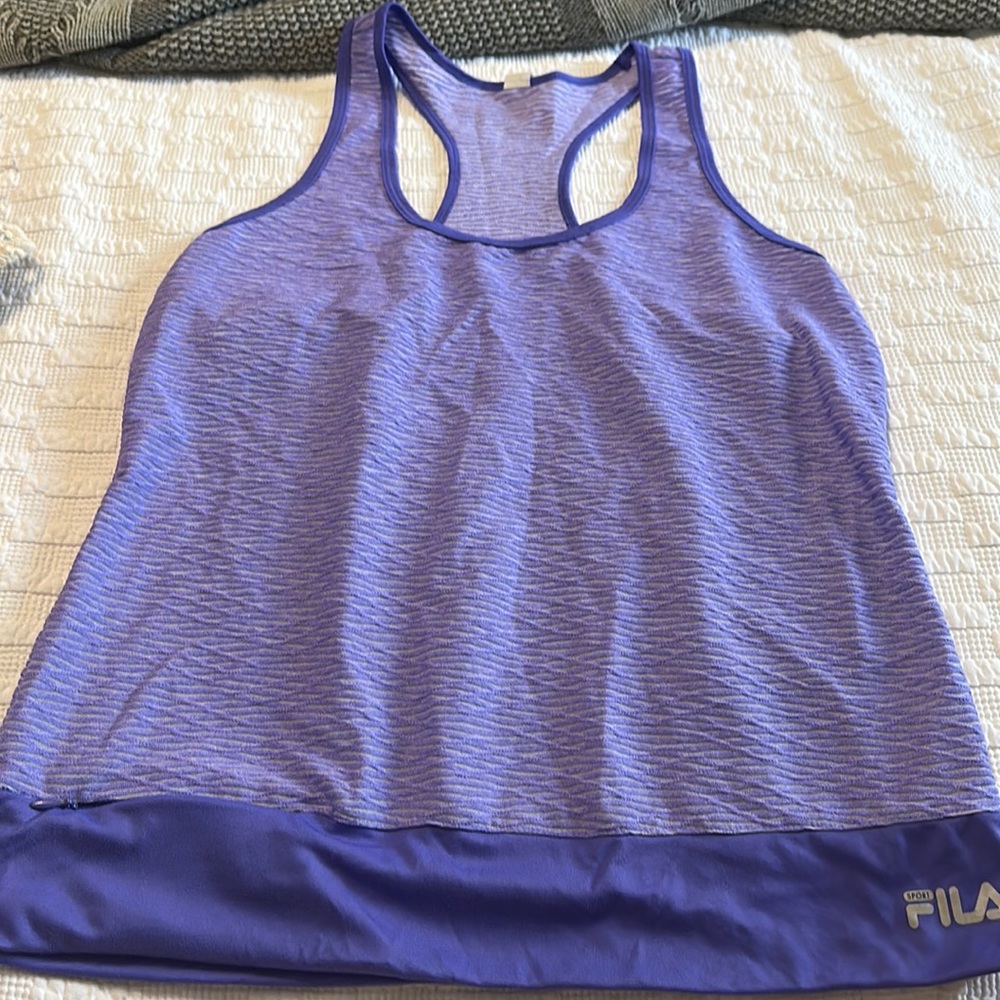 Fila sheer purple workout top size medium!